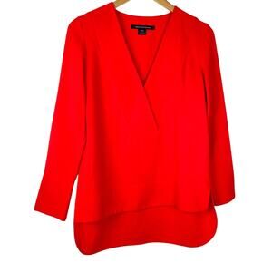 French Connection | Orange Long Sleeve High Low Top 6